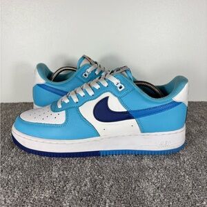 Nike Air Force 1 Low '07 LV8 Split Light UNC Blue Sneaker DZ2522-100 Mens 10